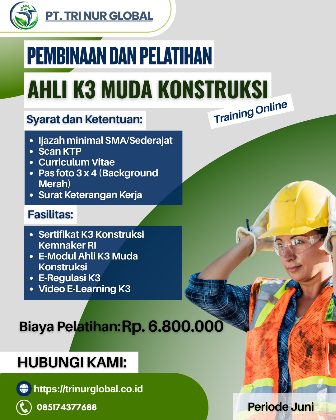 Poster Ahli Muda K3 Konstruksi KEMNAKER