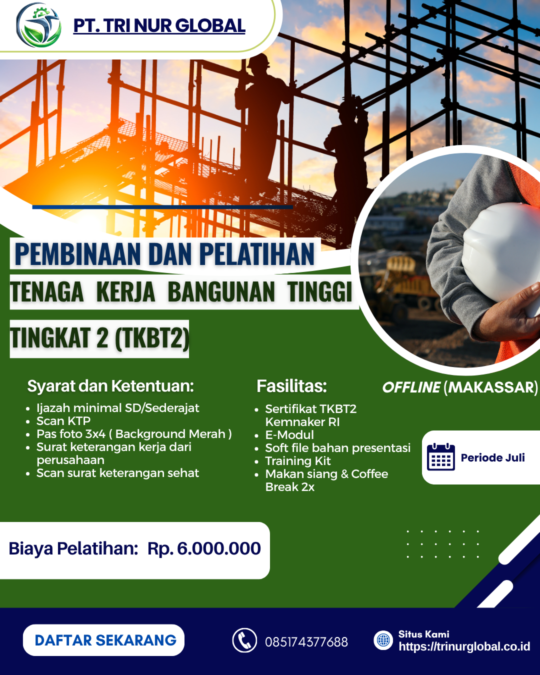 Poster Tenaga Kerja Bangunan Tinggi Tingkat 2 (TKBT) KEMNAKER