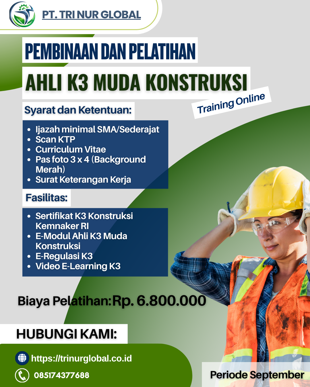 Poster Ahli Muda K3 Konstruksi KEMNAKER