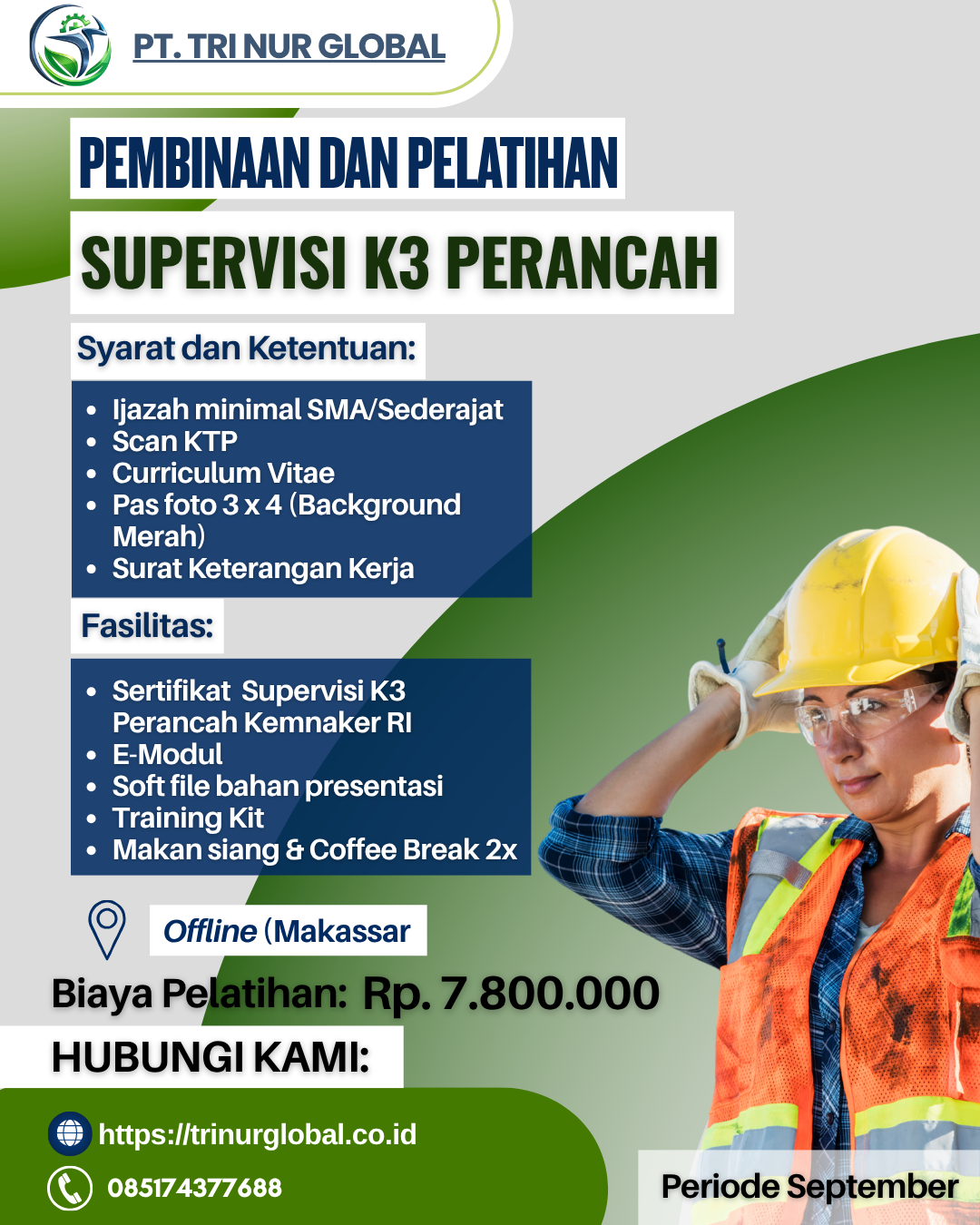 Poster K3 Supervisi Perancah KEMNAKER