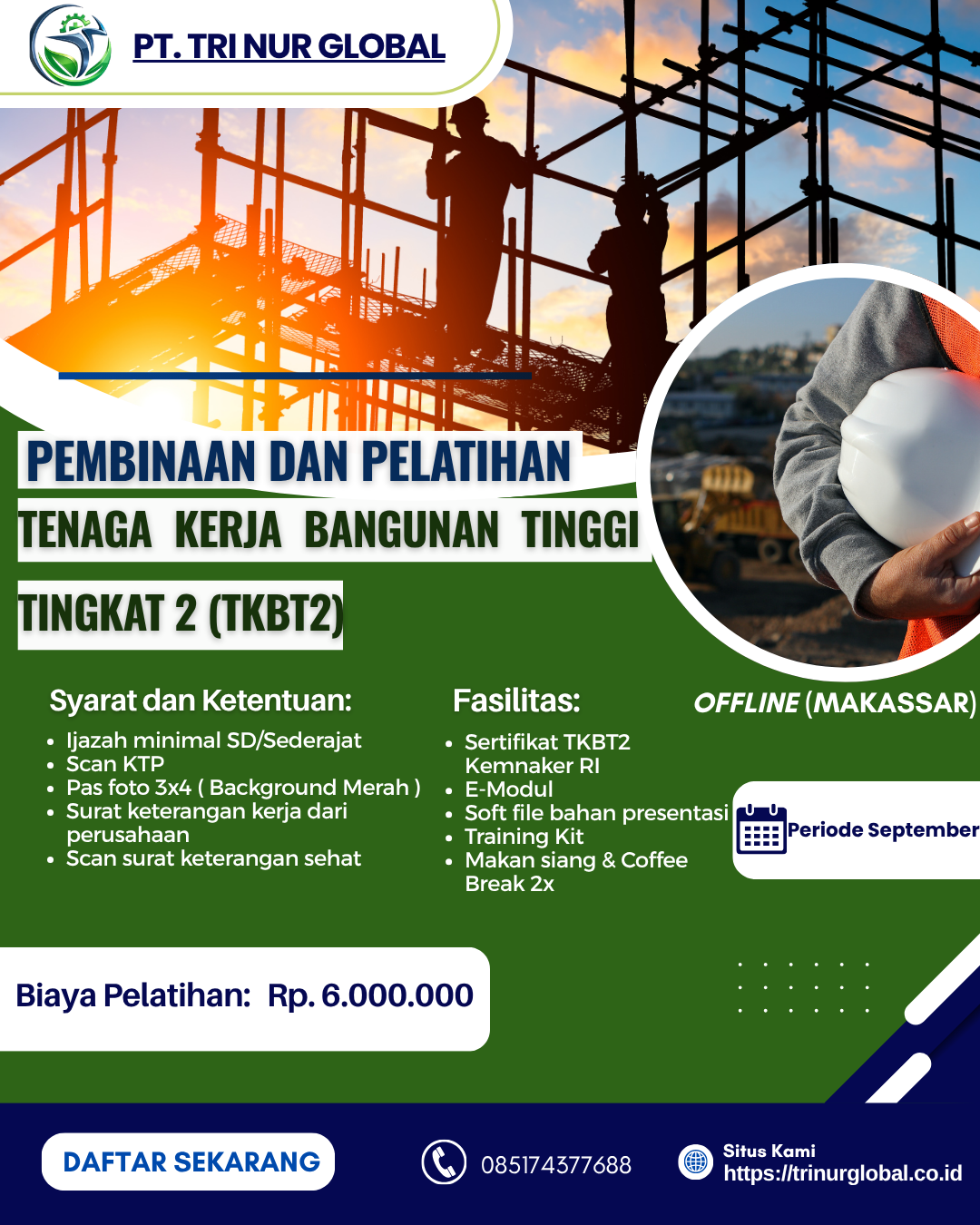 Poster Tenaga Kerja Bangunan Tinggi Tingkat 2 (TKBT) KEMNAKER